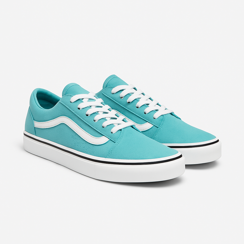 Aqua Canvas Sneakers - Heathenor Shoes