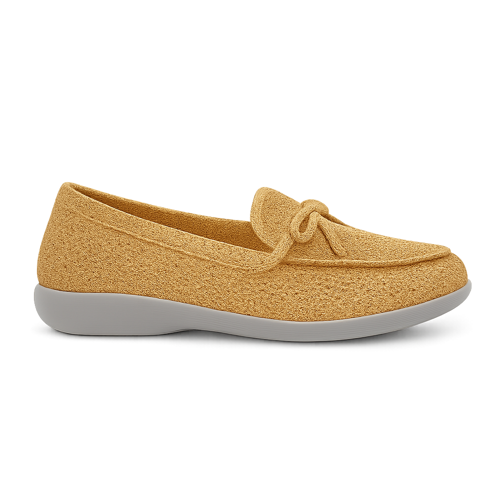 Golden Knit Moccasins - Heathenor Shoes